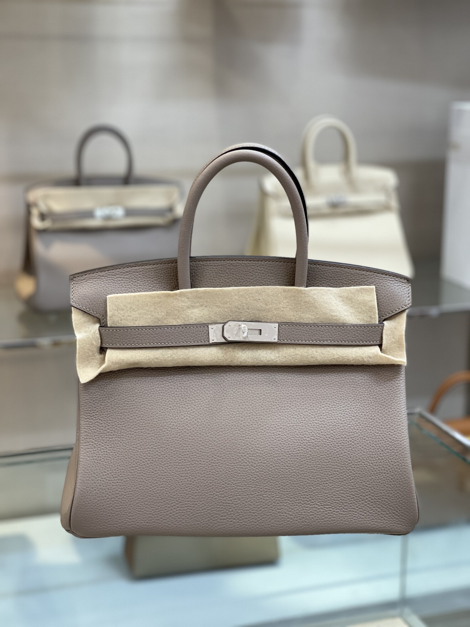 Hermes Birkin 30 Dark Gray Sliver Chain