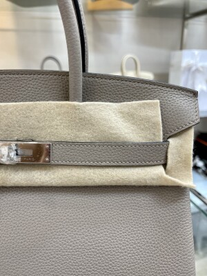 Hermes Birkin 30 Dark Gray Sliver Chain