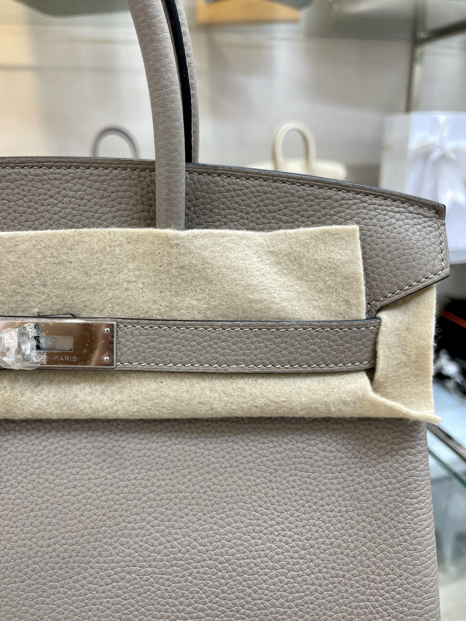Hermes Birkin 30 Dark Gray Sliver Chain