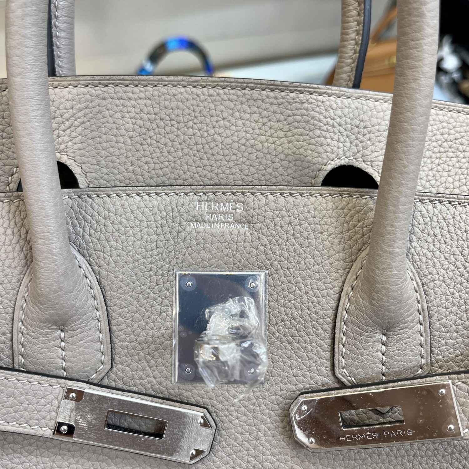 Hermes Birkin 30 Dark Gray Sliver Chain