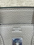 Hermes Birkin Dark Gray 25 Sliver Chain