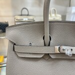 Hermes Birkin Gray 25 Sliver Chain