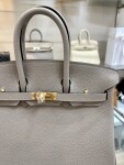 Hermes Birkin Gray 25 Yellow Chain