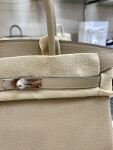 Hermes Birkin Lightly Beige 30 Sliver Chain