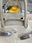 Hermes Birkin Lightly Beige 30 Sliver Chain
