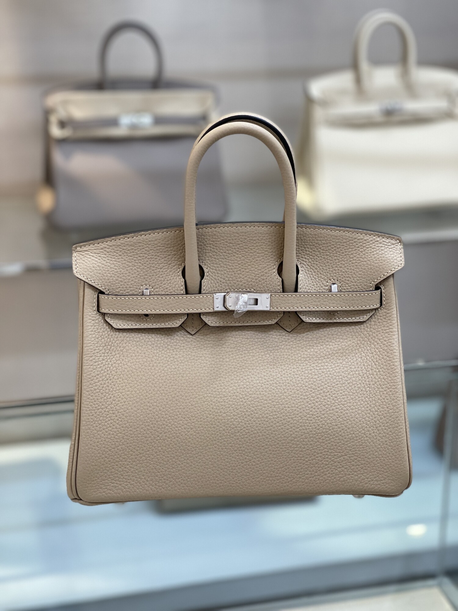 Hermes Birkin Lightly Beige 30 Sliver Chain