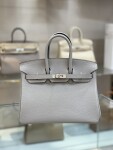 Hermes Birkin Lightly Gray 25 Sliver Chain