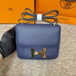 Hermes Constance 19 Blue Navy