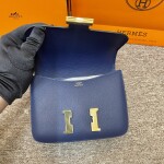 Hermes Constance 19 Blue Navy