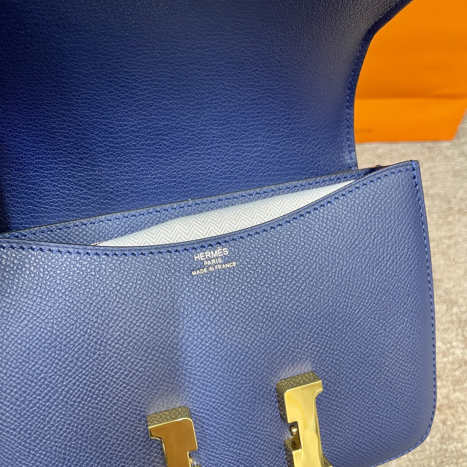 Hermes Constance 19 Blue Navy