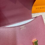 Hermes Constance Ruby Red 19 Yellow Chain