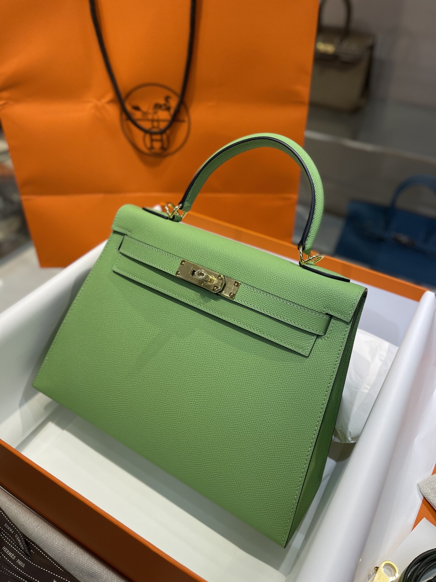 Hermes Kelly Green 28