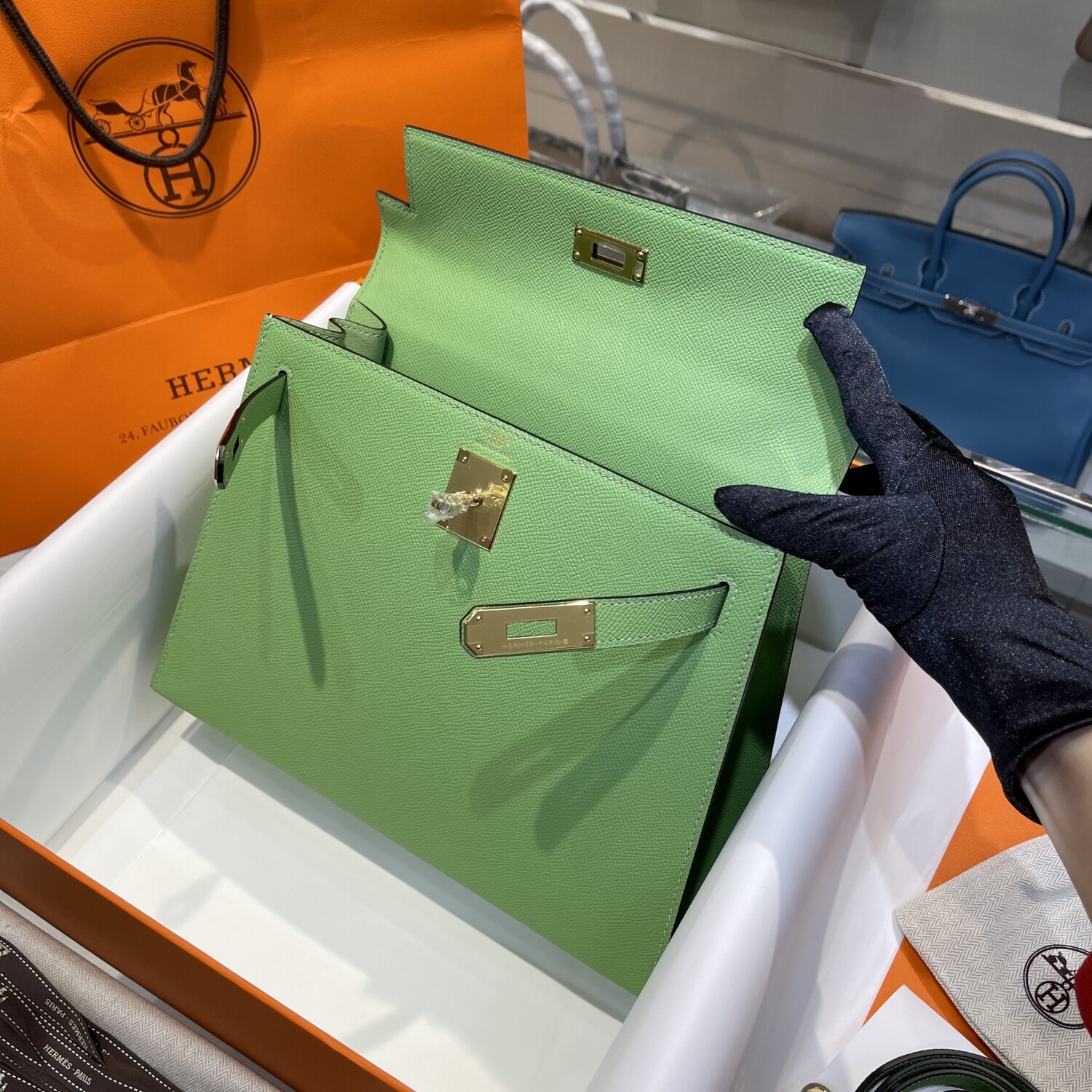 Hermes Kelly Green 28
