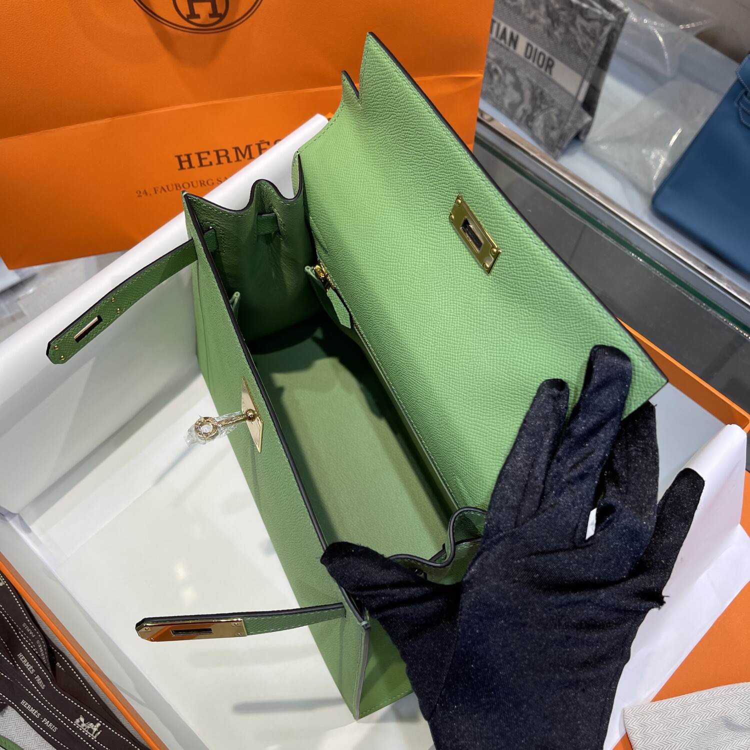 Hermes Kelly Green 28