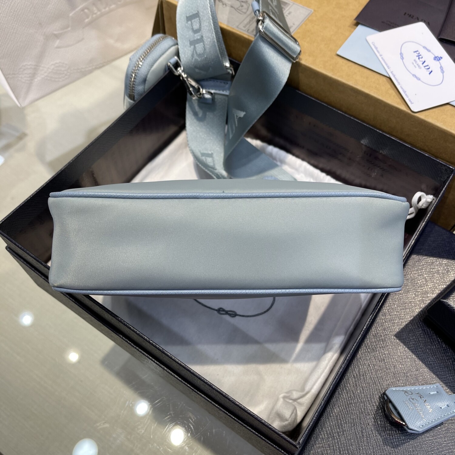 Set Prada Hobo Blue Bag