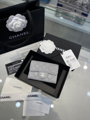 Card Holder Chanel Gray