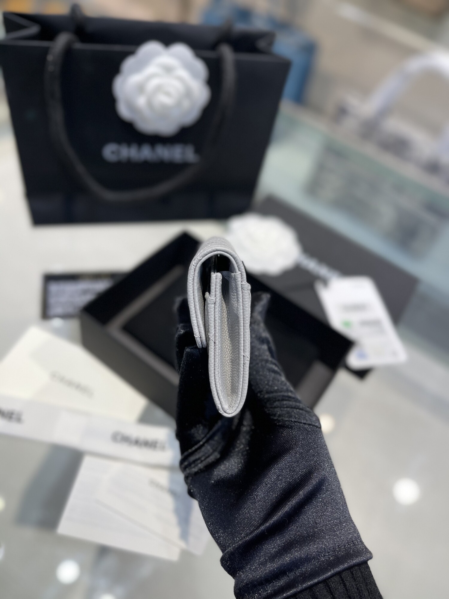 Card Holder Chanel Gray