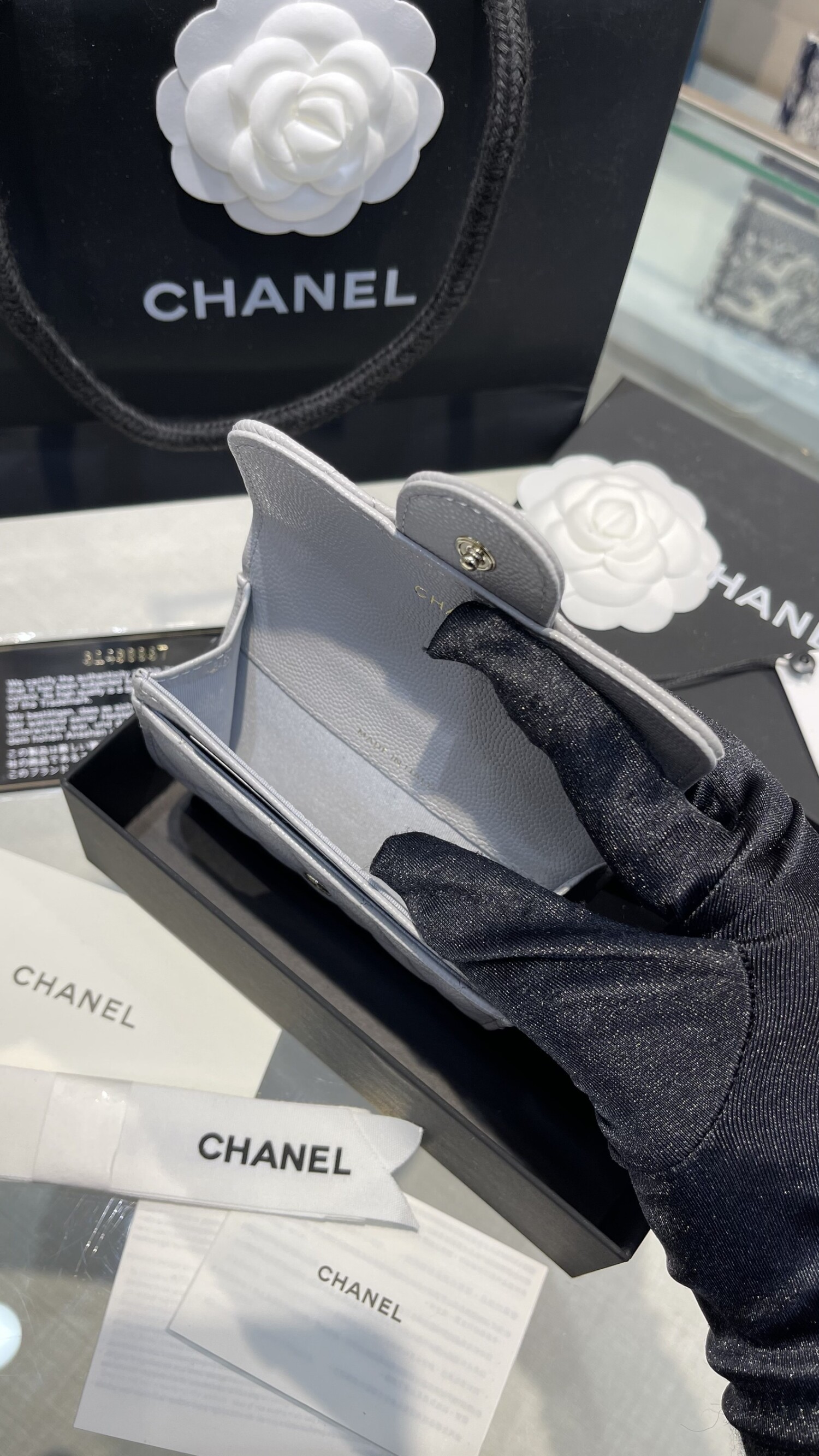 Card Holder Chanel Gray