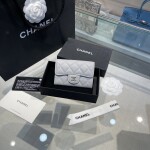 Card Holder Chanel Light Blue 11cm