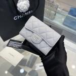 Card Holder Chanel Light Blue 11cm