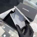 Card Holder Chanel Light Blue 11cm