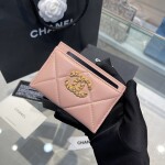 Card Holder Chanel Logo Pink
