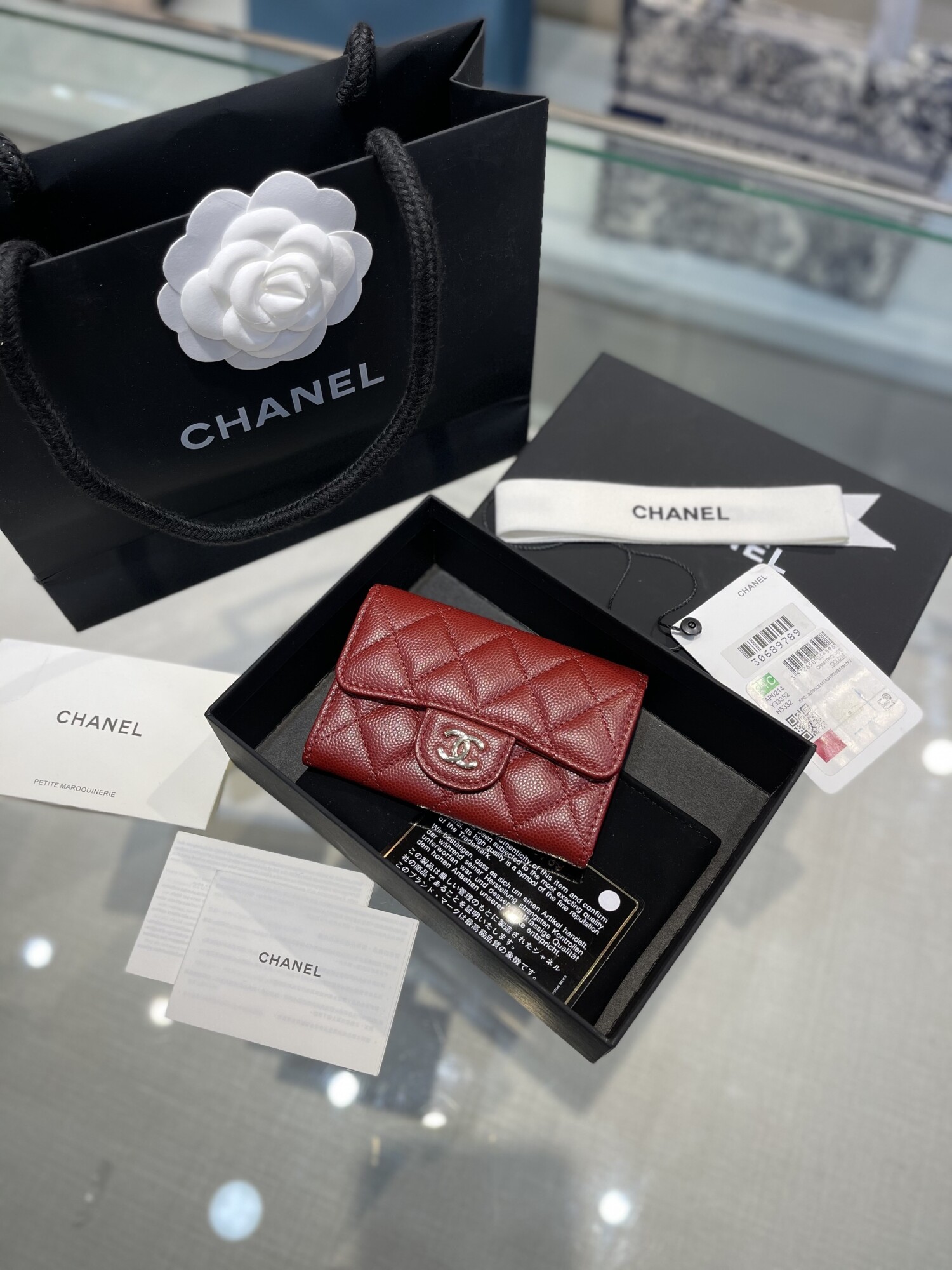 Card Holder Chanel Red