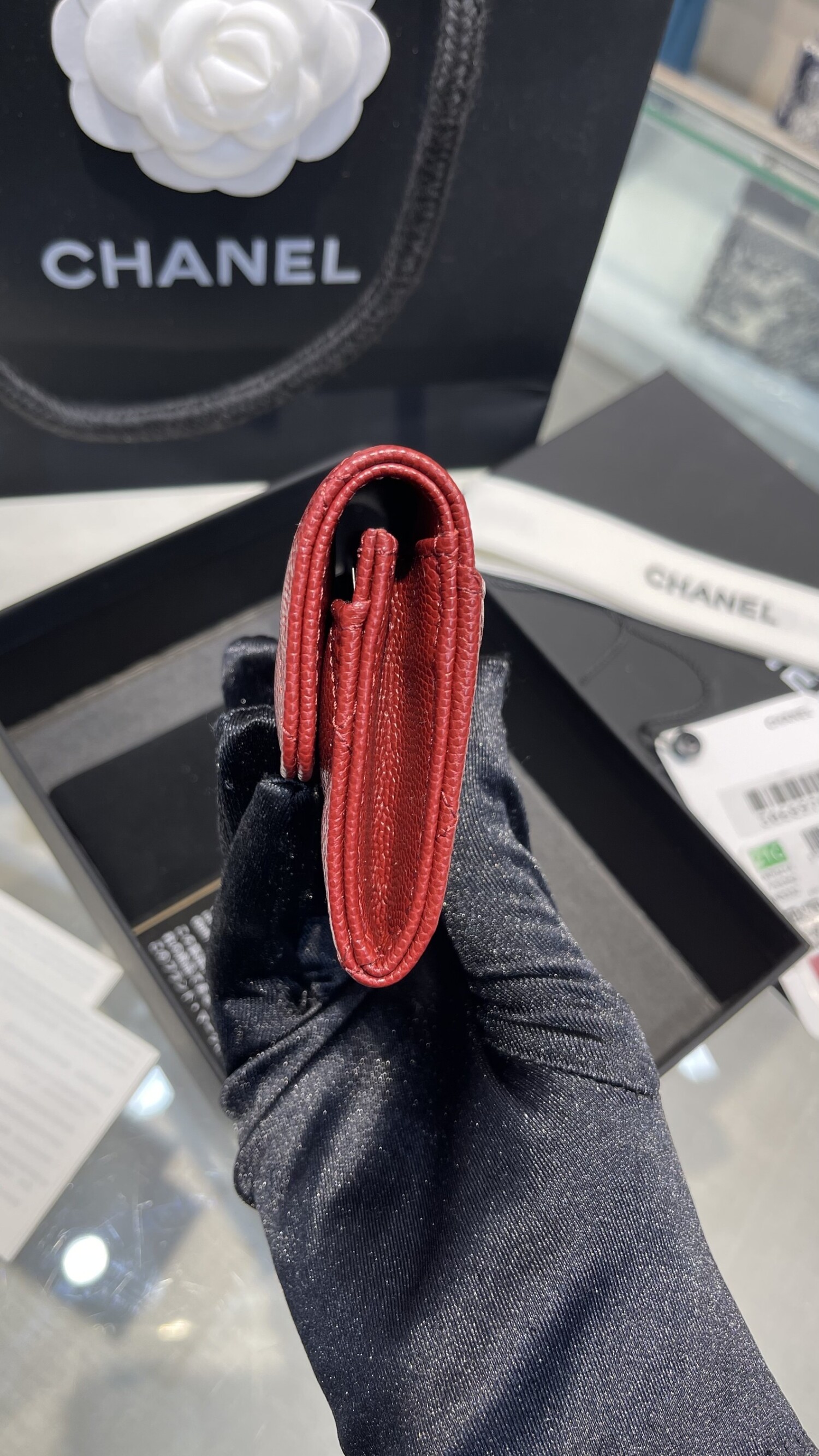 Card Holder Chanel Red
