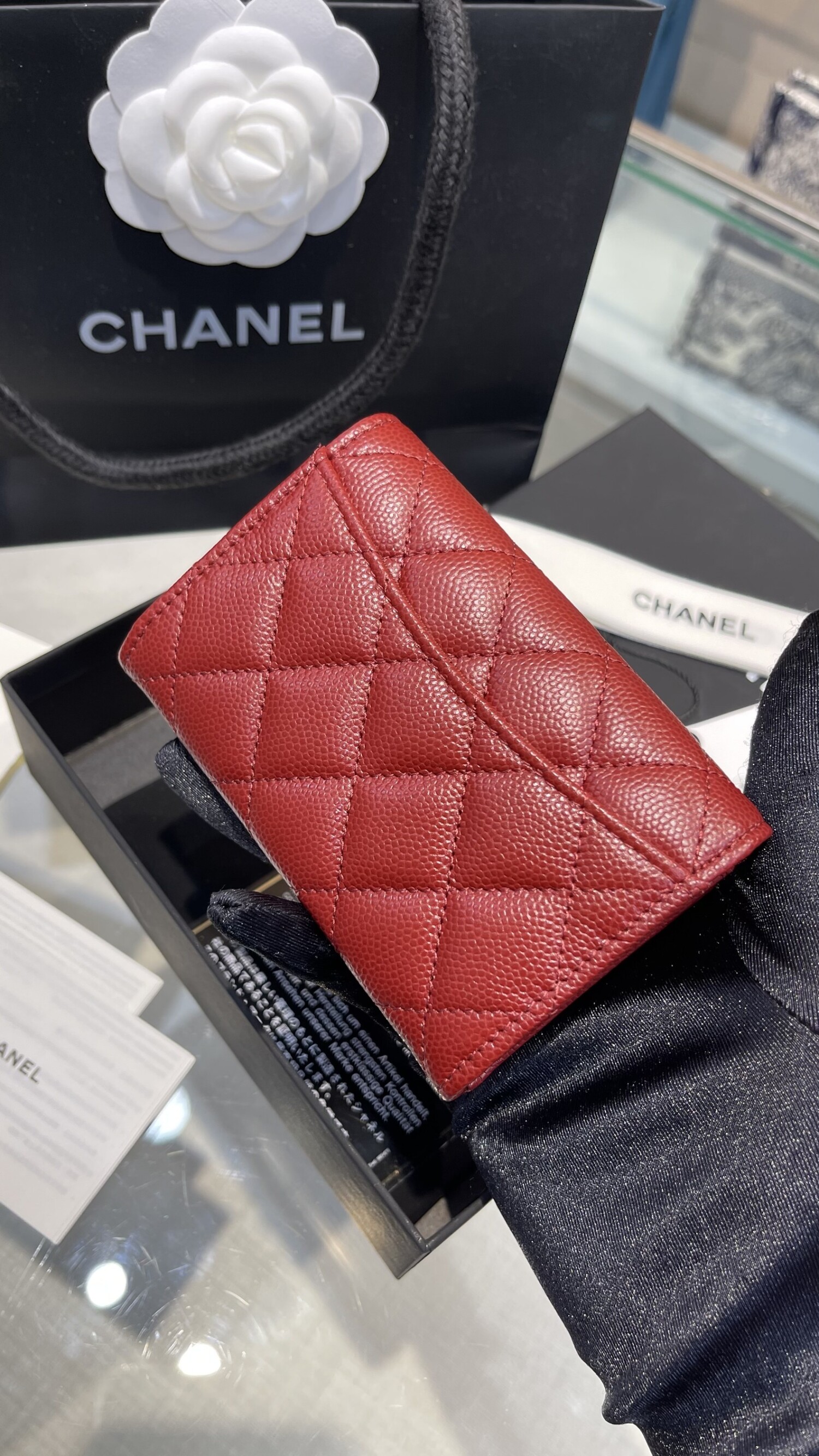 Card Holder Chanel Red