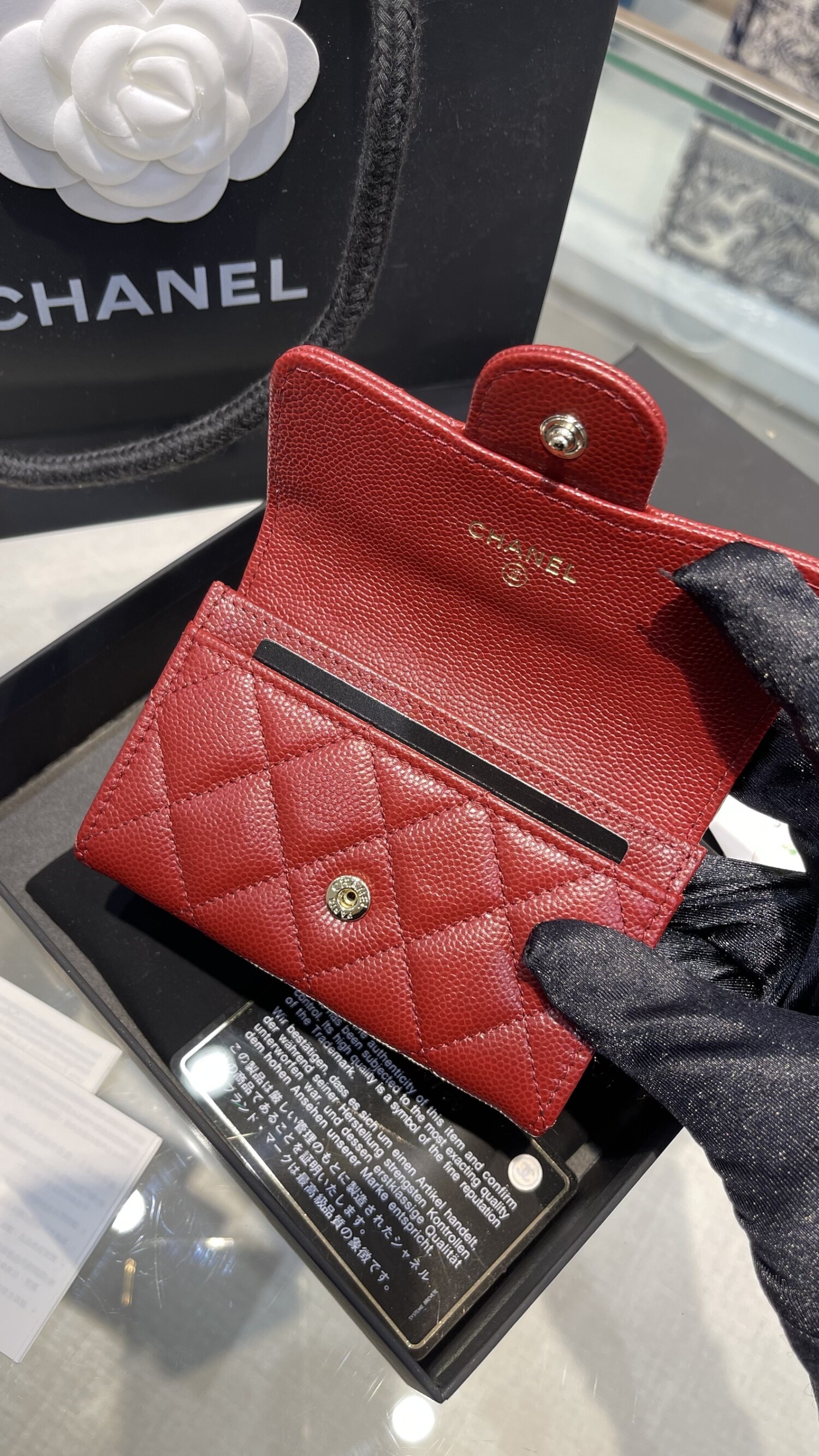 Card Holder Chanel Red