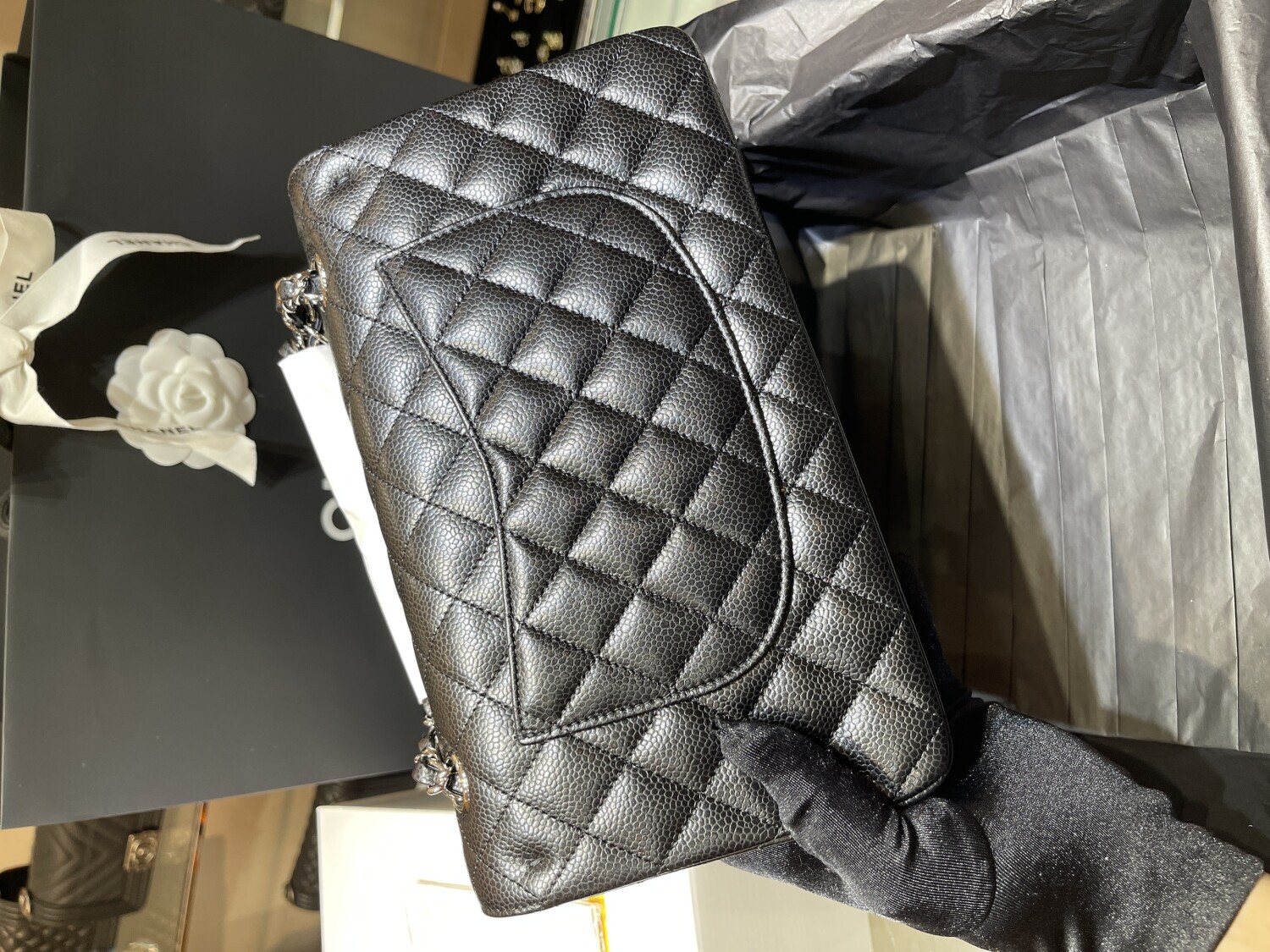 Chanel Cf25 Caviar Medium Shw