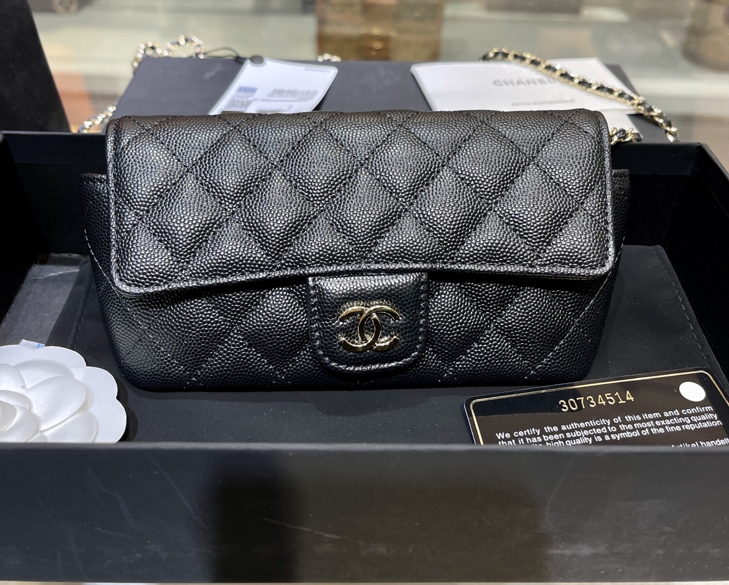 Chanel Classic Flat 18 Caviar Black
