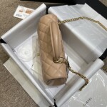 Chanel Classic Flat 20 Lambskin Brown Nude