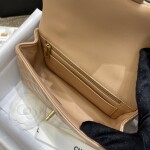 Chanel Classic Flat 20 Lambskin Brown Nude