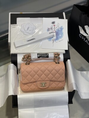 Chanel Classic Flat 20 Mini8 Orange Pink