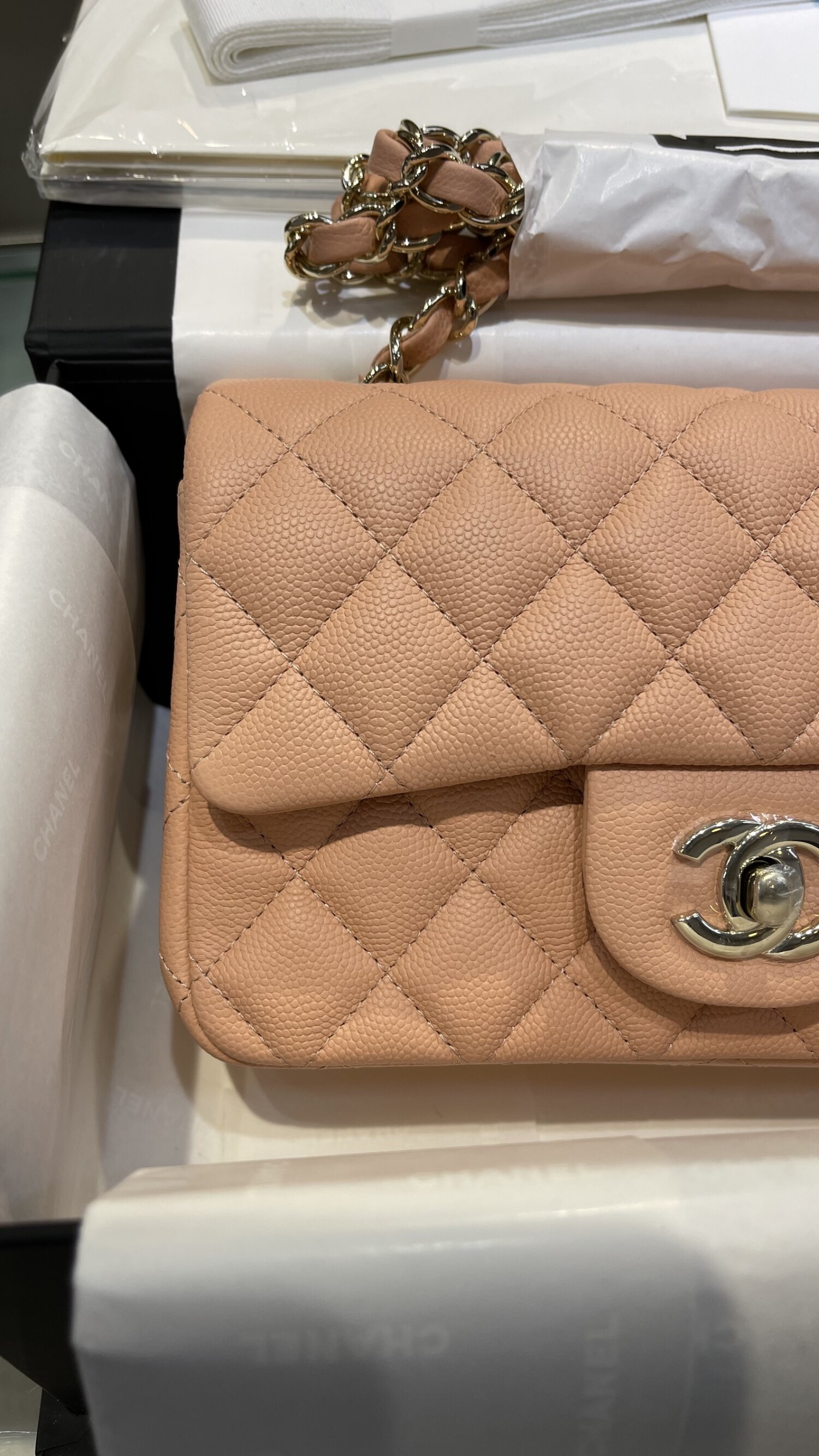 Chanel Classic Flat 20 Mini8 Orange Pink