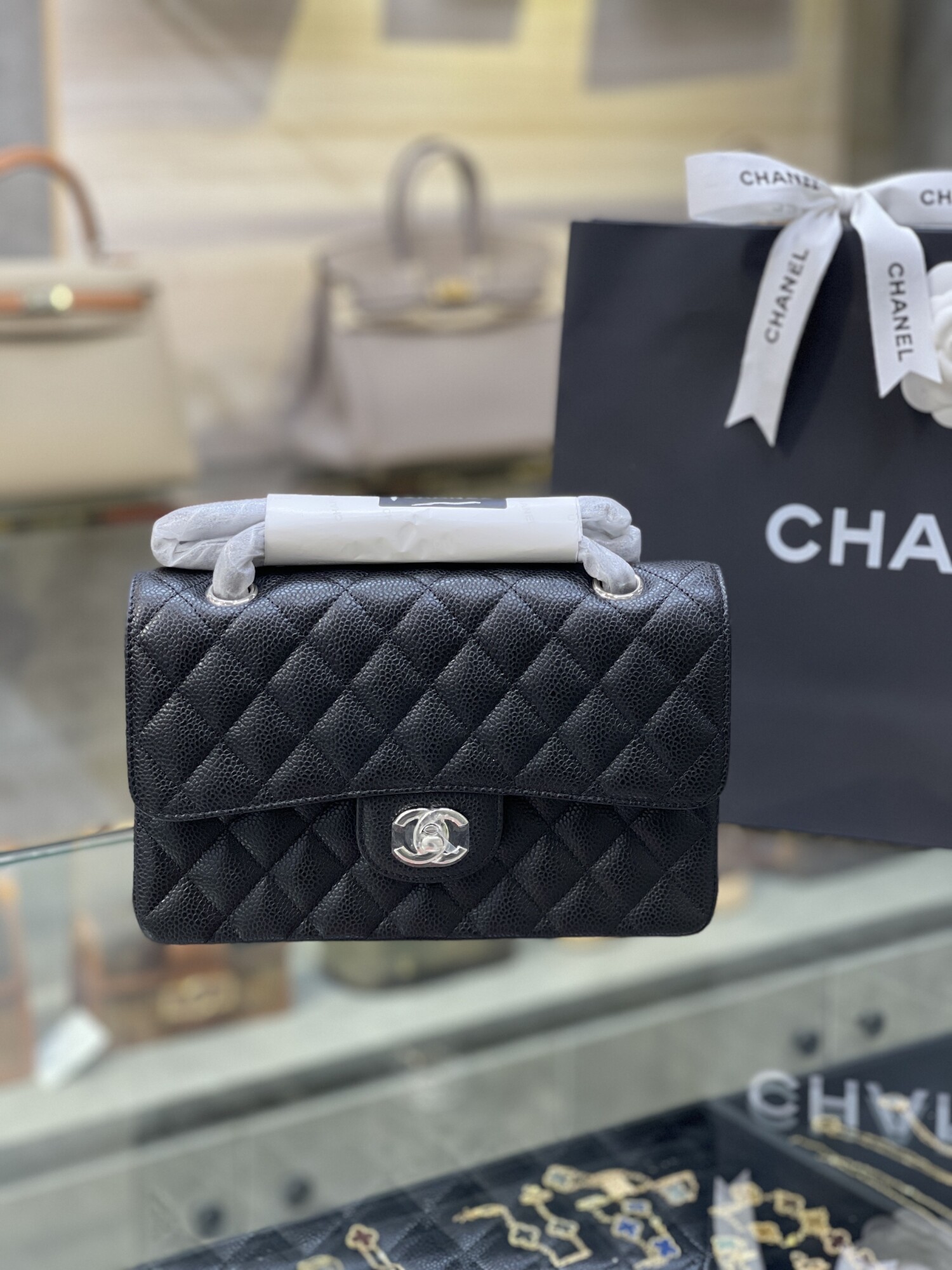 Chanel Classic Flat 23 Caviar Black