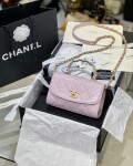 Chanel Classic Mini Bag Light Pink With Hand