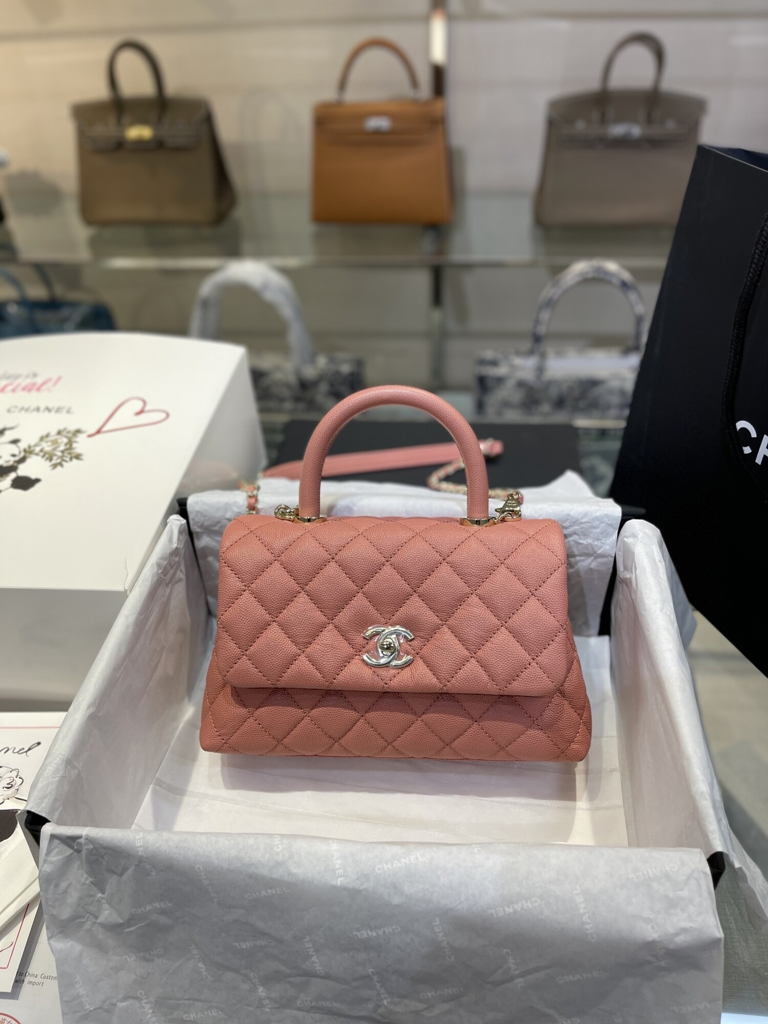 Chanel Coco Handle Small Pink Nude