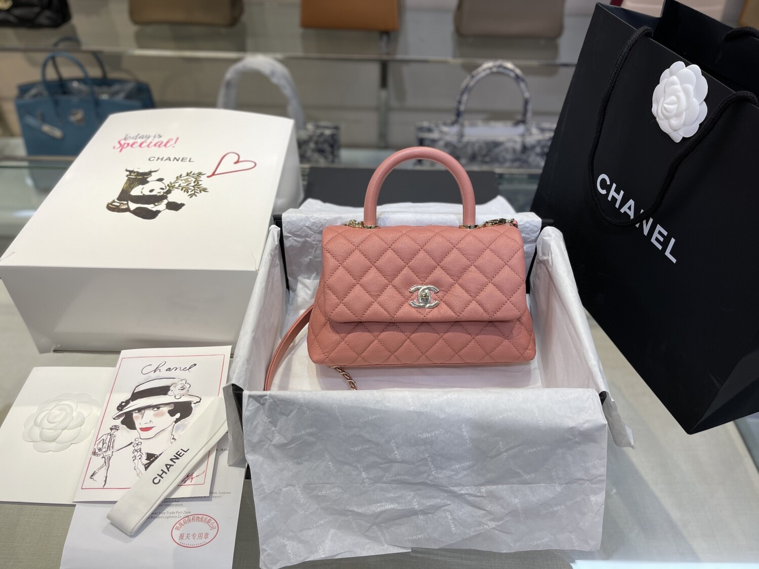 Chanel Coco Handle Small Pink Nude