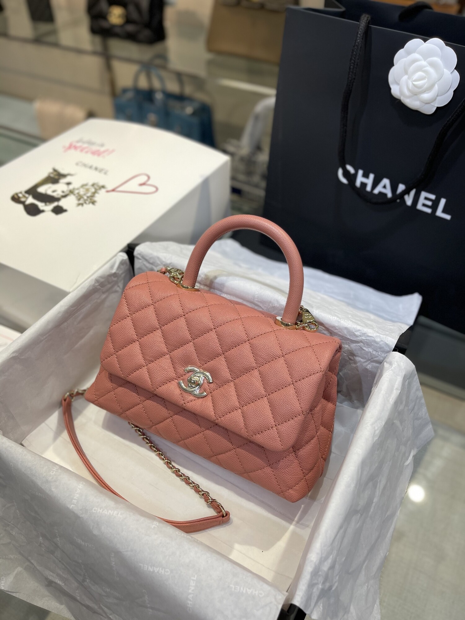 Chanel Coco Handle Small Pink Nude
