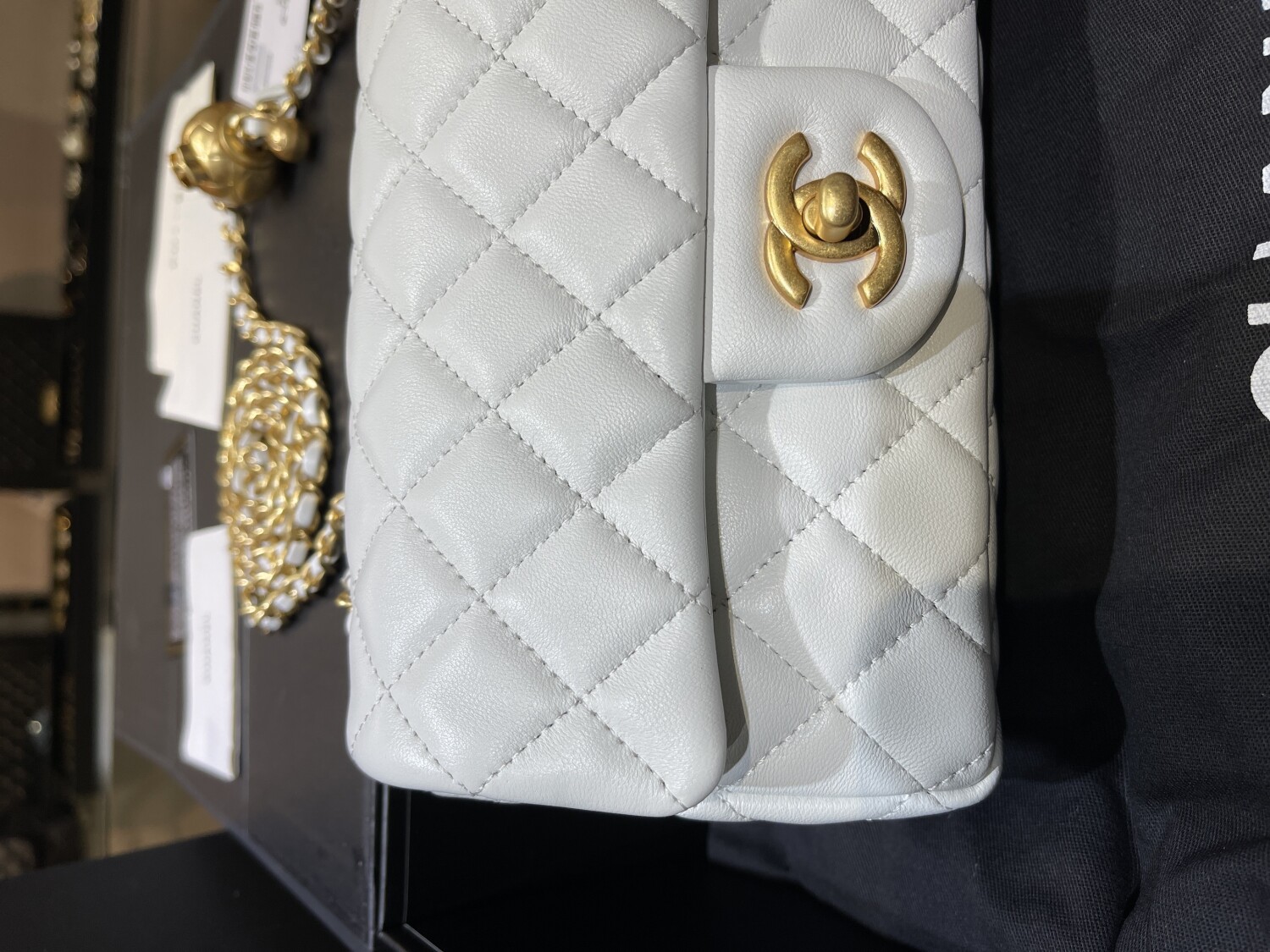 Chanel Flag 20 With Bell White