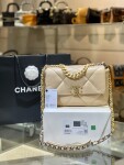 Chanel Flat 19 Goatskin Yellow White