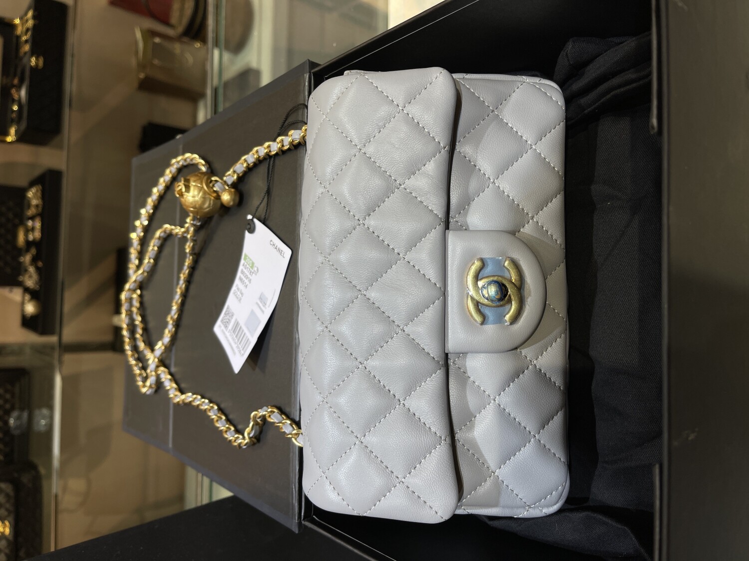 Chanel Flat 20 With Ball Chain Gray