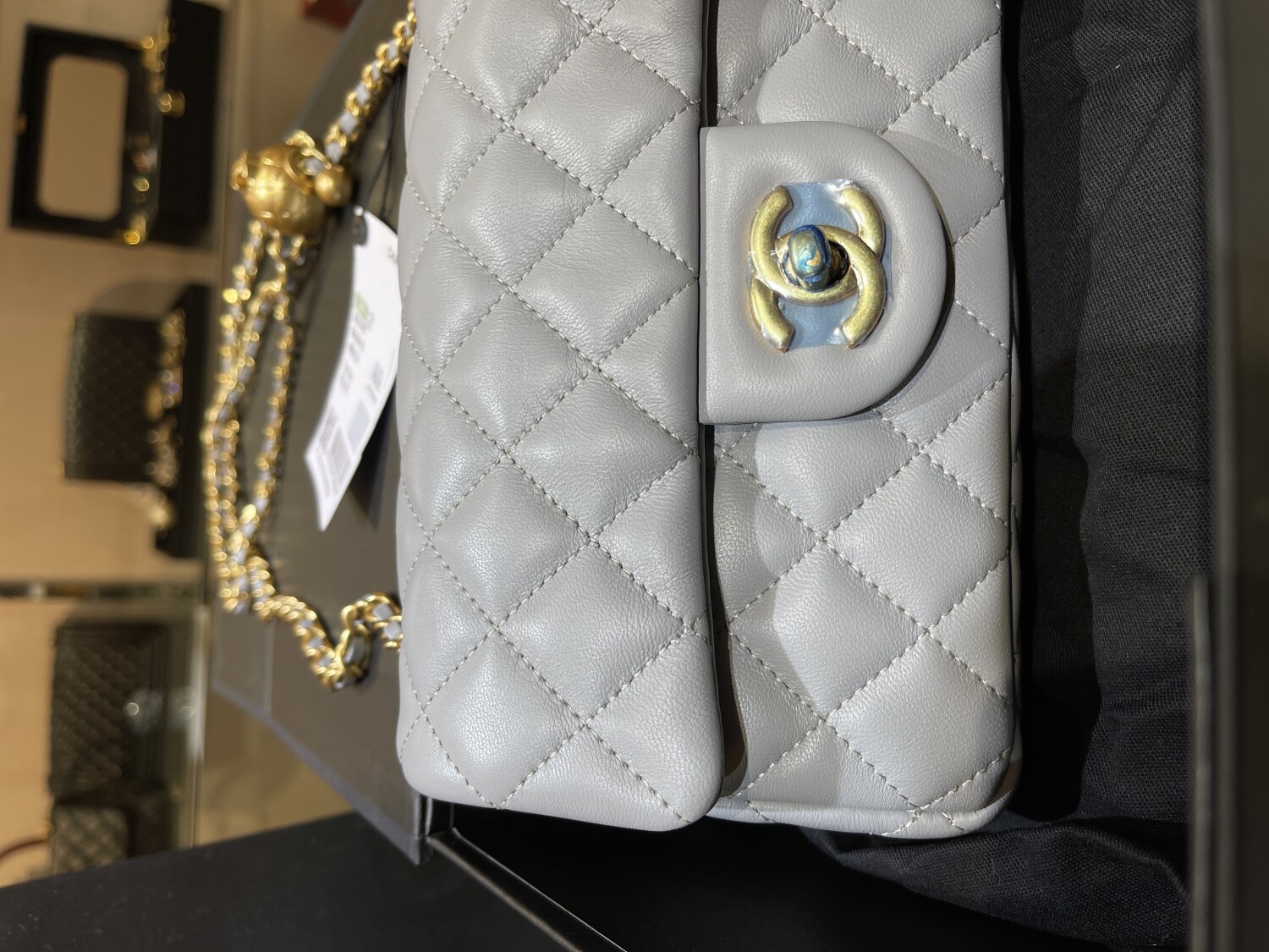 Chanel Flat 20 With Ball Chain Gray