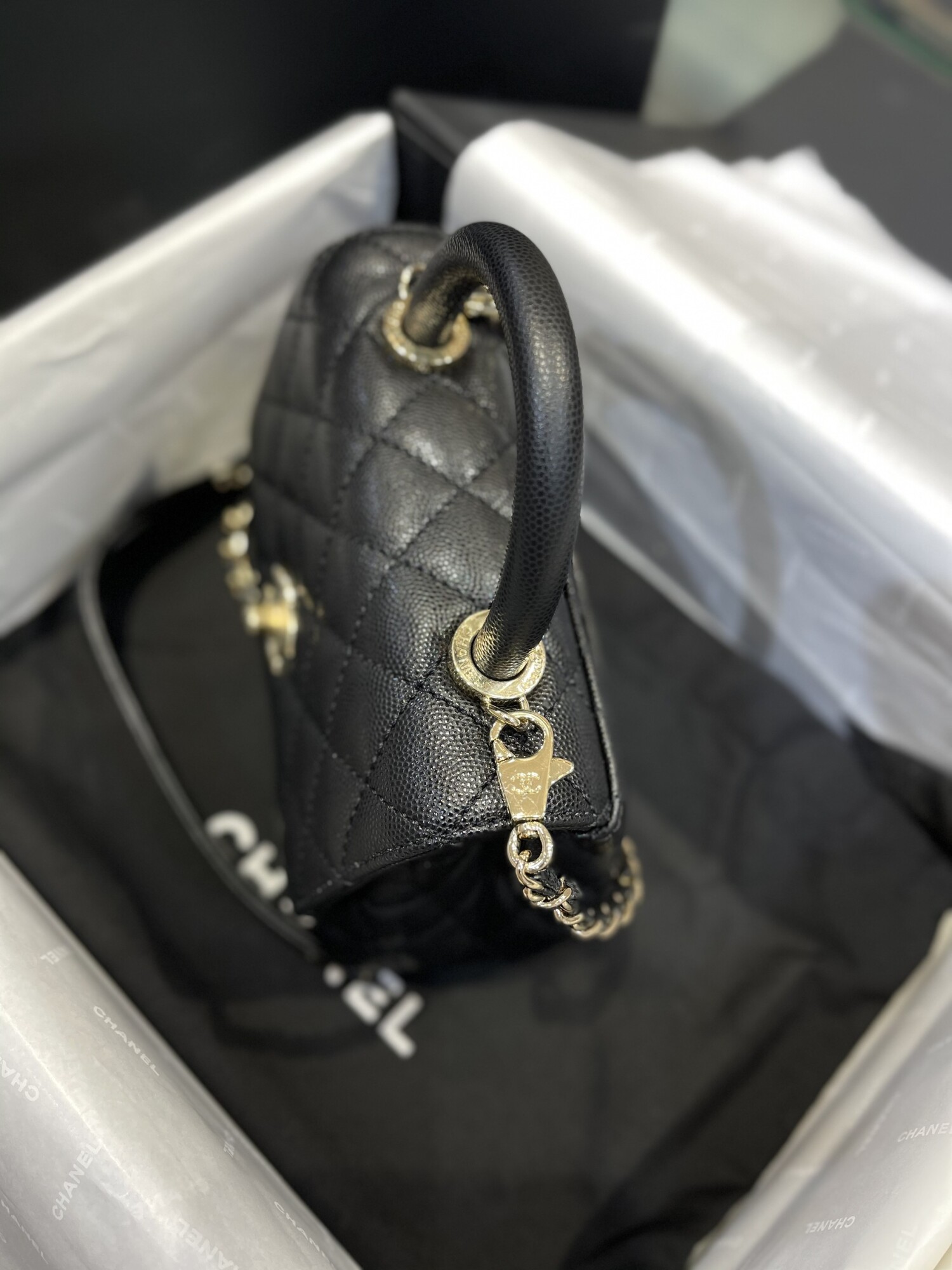 Chanel Handle Coco Mini Cavier