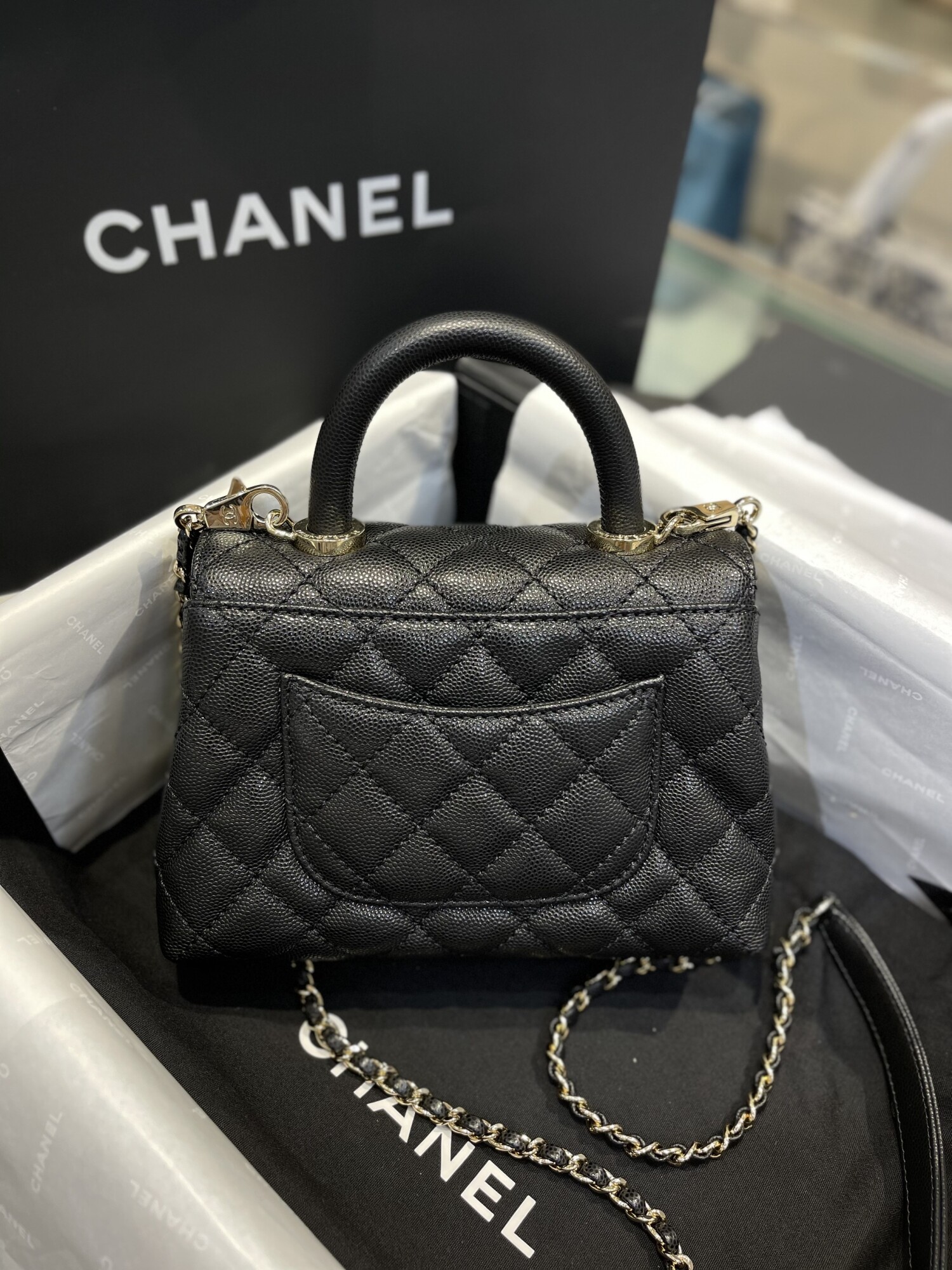 Chanel Handle Coco Mini Cavier