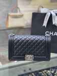 Chanel Leboy 25 Black Caviar Chip