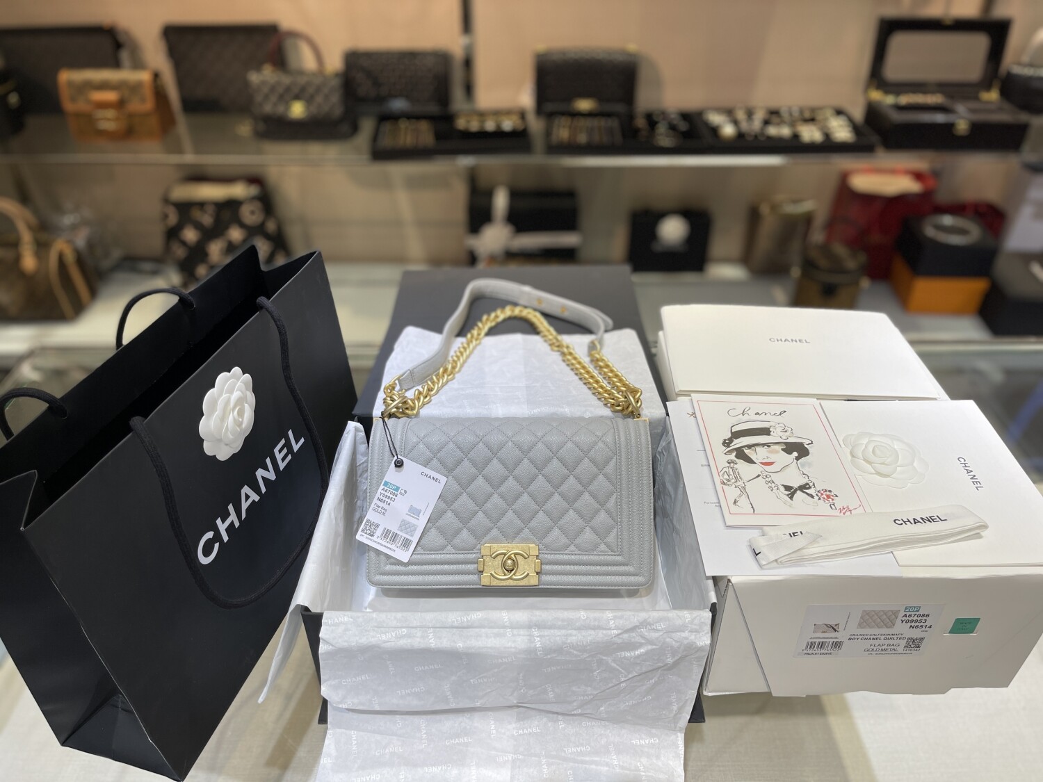 Chanel Leboy 25 Caviar Gray