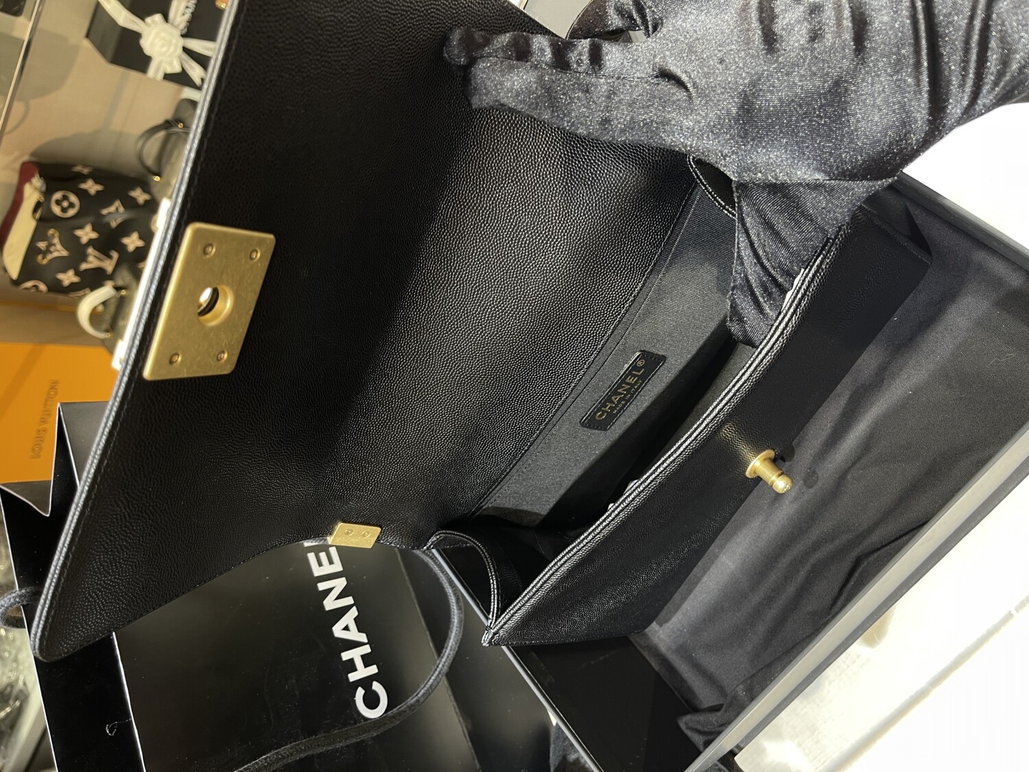Chanel Leboy 25 Caviar Yellow Chain